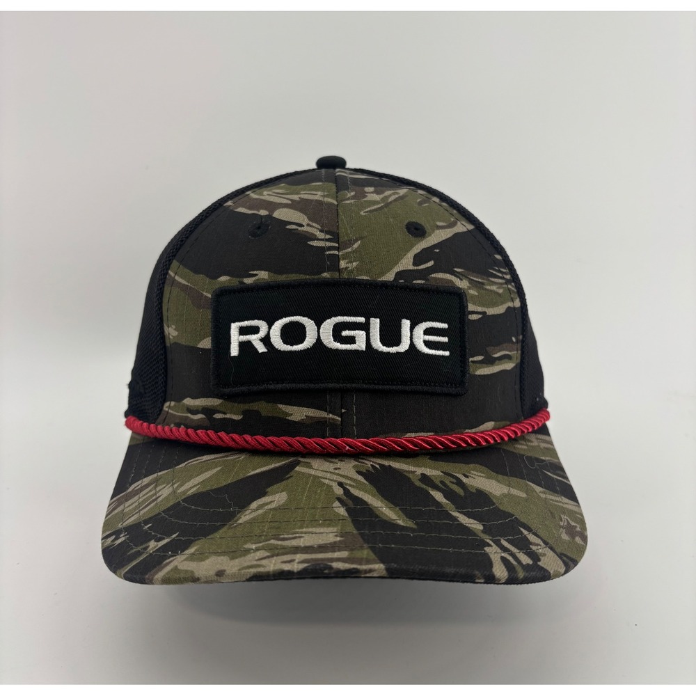 Rogue Fitness Trucker Hats Men OSFM Snapback Camo Rope Hat Rogue Patch